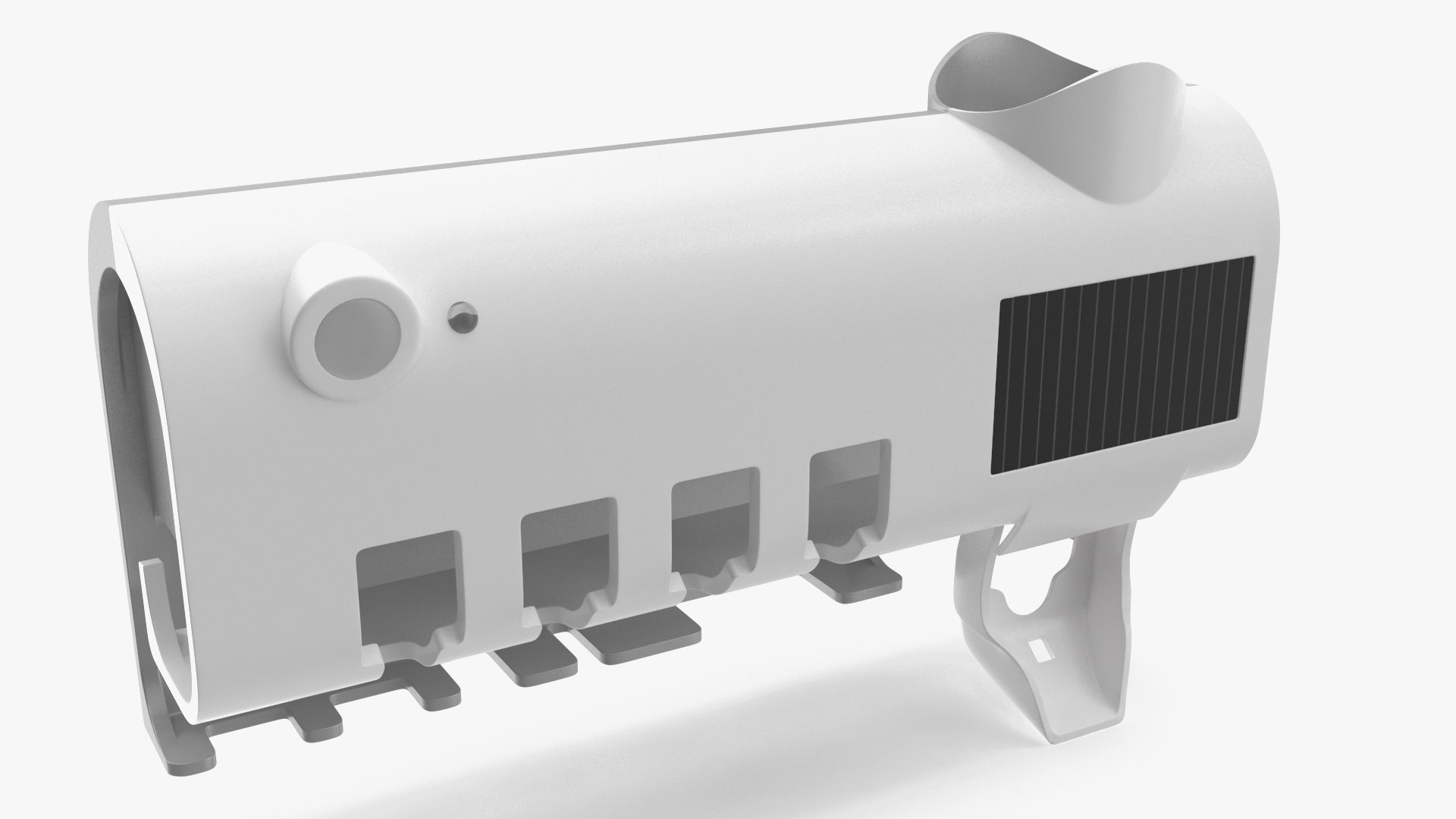 Solar Powered Sanitizer Toothbrush Holder White 3D model preview