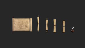 3D Scrolls collection model
