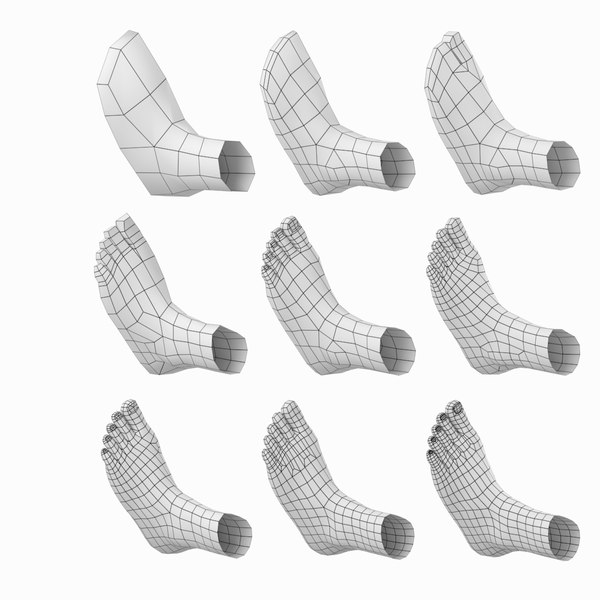 3D foot base mesh kit - TurboSquid 1474141