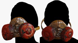 3D Gas mask respirator scifi futuristic model 3D model