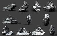 Snowy Rock Collection 004