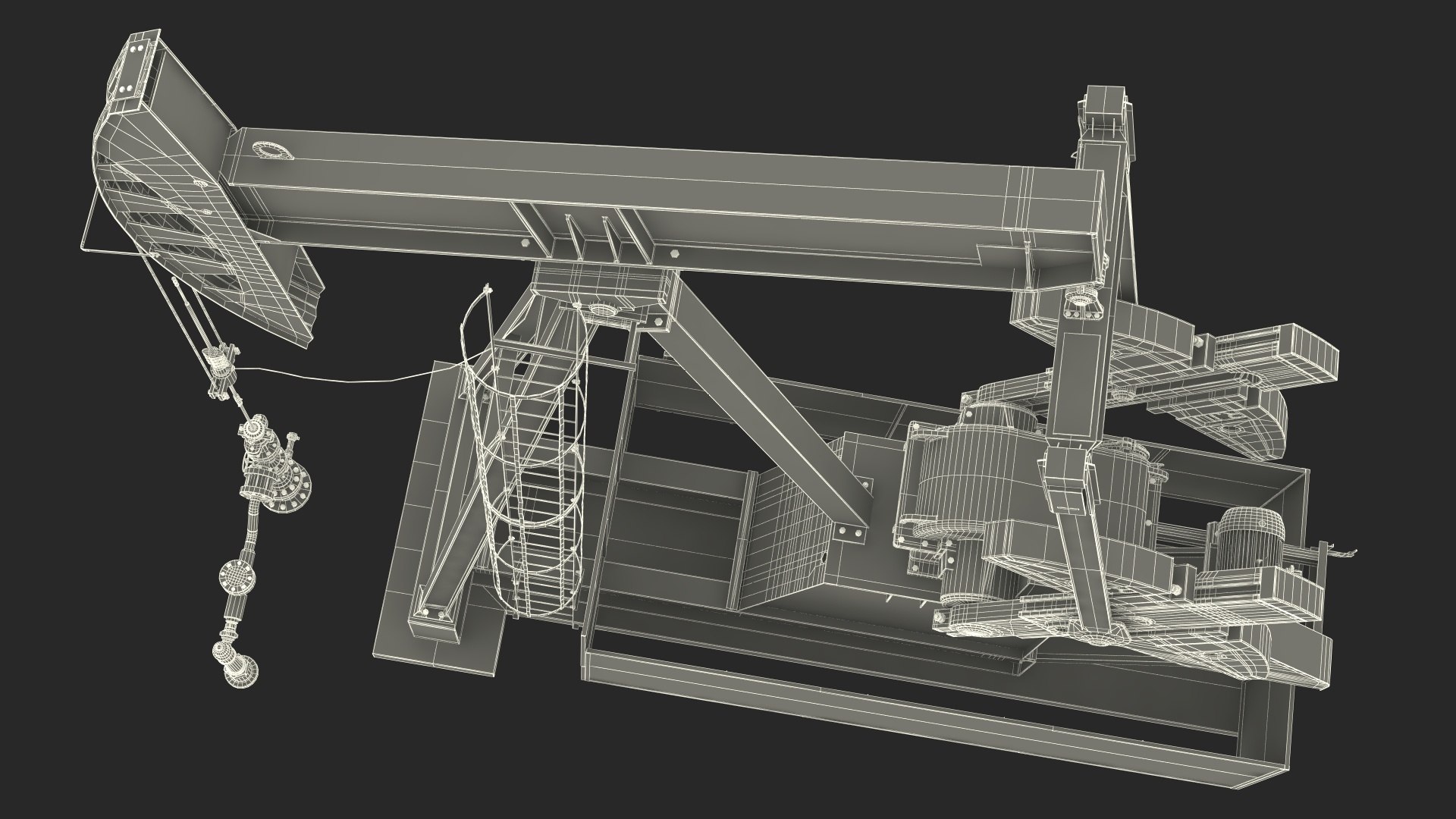 Oil Pumpjack 3D Model - TurboSquid 2070790