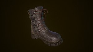3D boot leather model