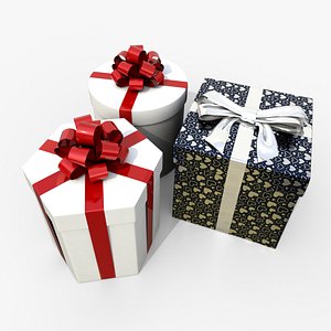 3D Gift Boxes - Rosette Collection Trio