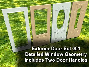 exterior doors set 3ds