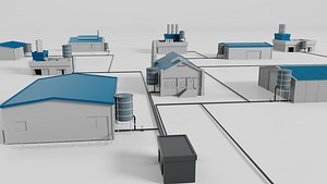 3D Factory Building model