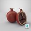 Cartoon Pomegranate Set 3D model