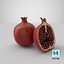 Cartoon Pomegranate Set 3D model