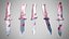 Cuchillo 7 Blossom Pink FT con sangre
