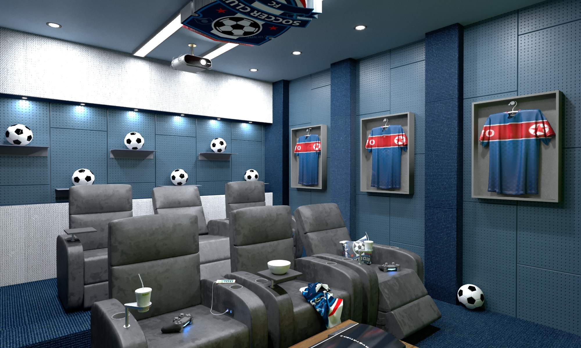 3D model Home Cinema Football Concept TurboSquid 1753646