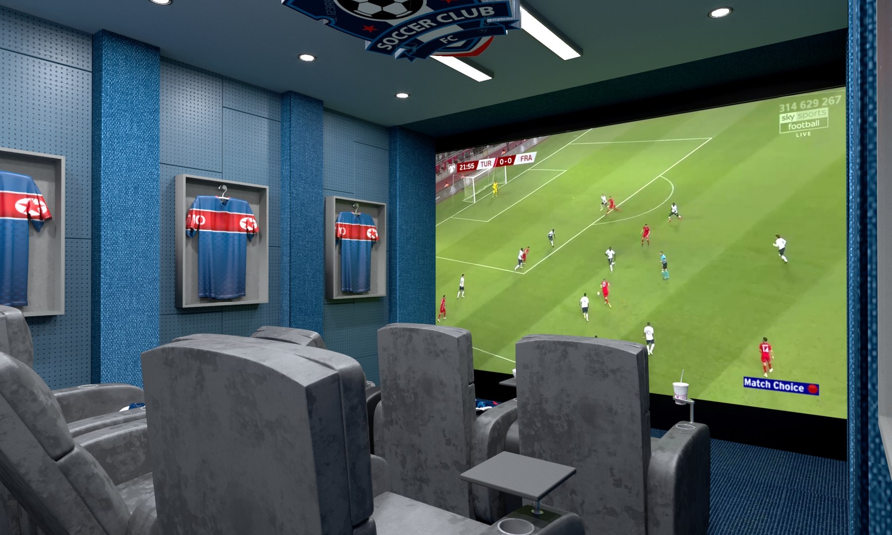 3D model Home Cinema Football Concept - TurboSquid 1753646