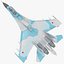 Russian Fighter Aircraft Sukhoi Su-30 1 Rigged