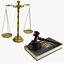 Mazo de equilibrio y libro de leyes