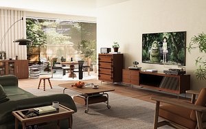 3D model modern living room