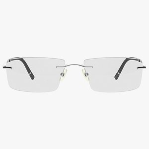 3D model glasses eye rectangular