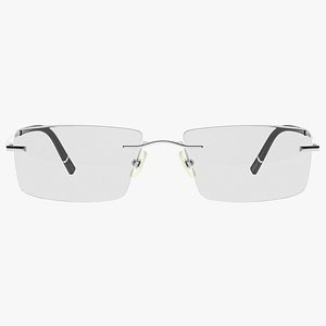 Rectangular Rimless Eyeglasses