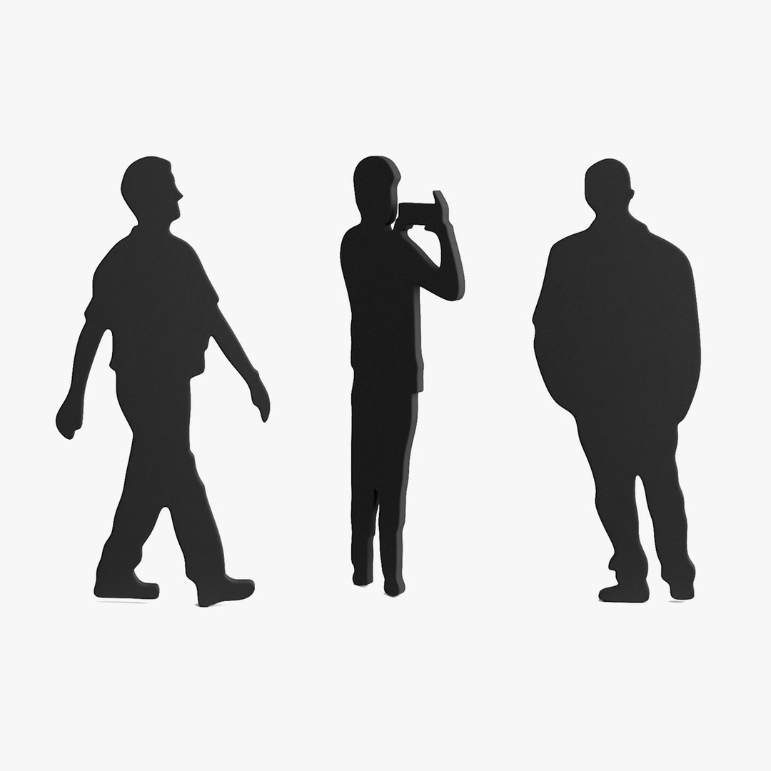 People Silhouettes Collection 3D model preview