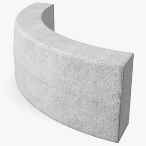 3D model Concrete Curb Rounded