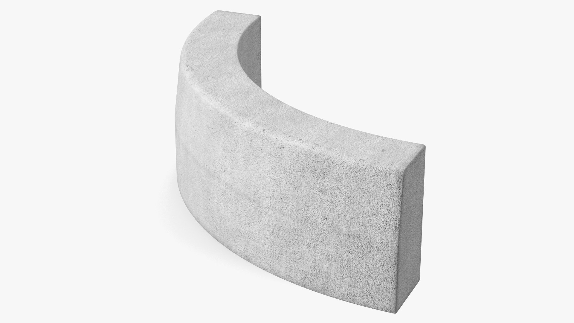 3D model Concrete Curb Rounded TurboSquid 2029473