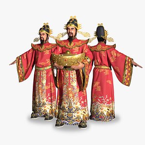 the god of wealth  Chinese immortals 3D