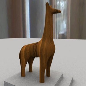 giraffe primitive sculpture - Xtruder