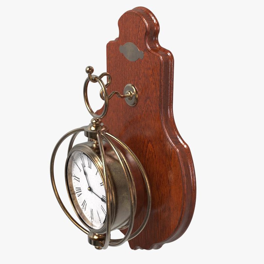 Vintage Wall Clock 3D Model - TurboSquid 1667195