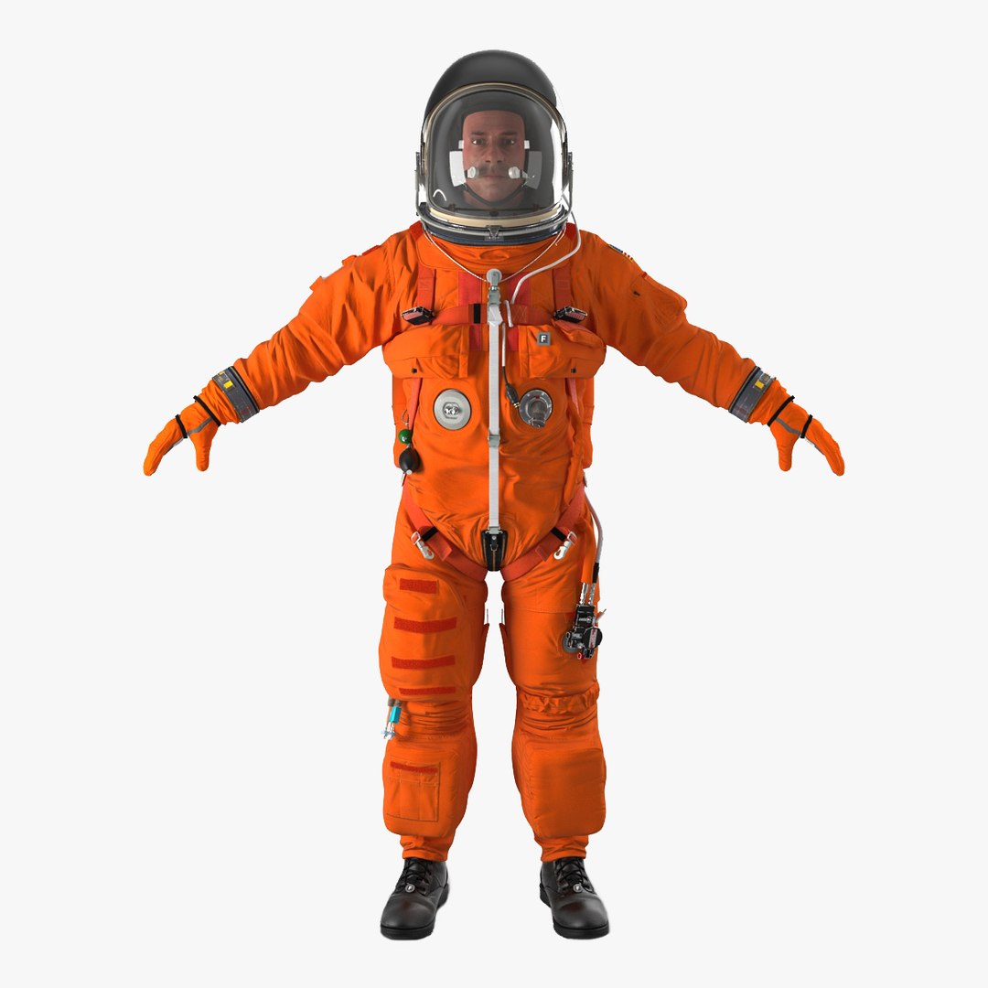 US Astronaut Wearing Advanced Crew Escape Suit ACES Rigged 2 3D model preview