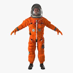 US Astronaut Wearing Advanced Crew Escape Suit ACES Rigged 2
