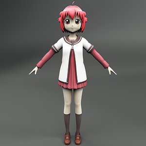 3D akari akaza girl model