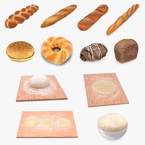 bakery products dough bake 3D