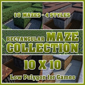 3ds max 10x10 rectangular maze