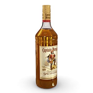 captain morgan 1l bottle 3D