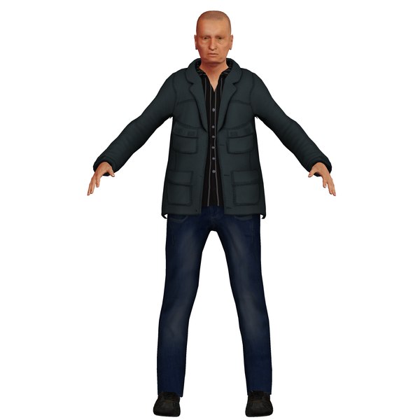 3D old man white model TurboSquid 1572580
