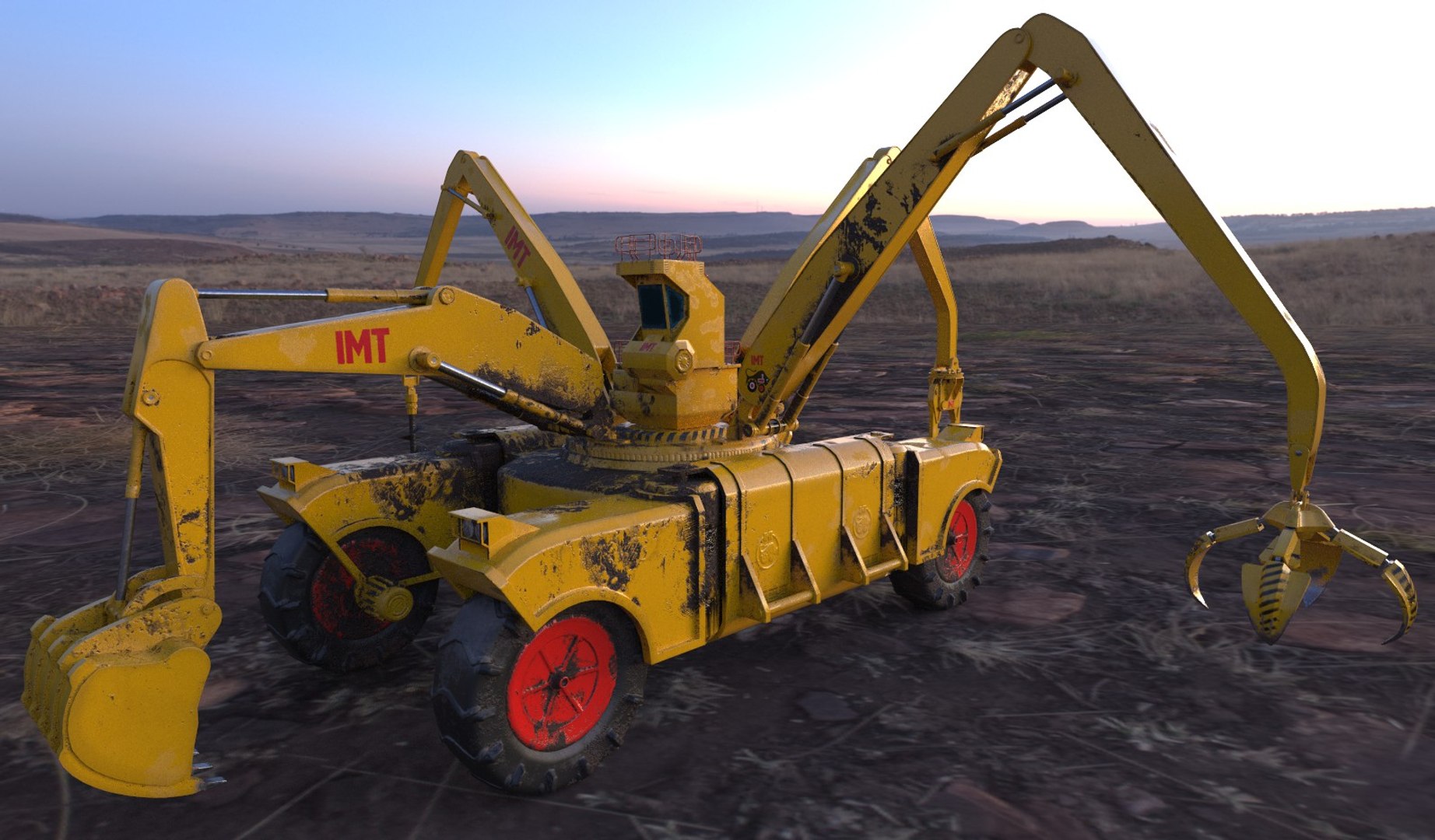 Futuristic Construction Machine 3D - TurboSquid 1369943