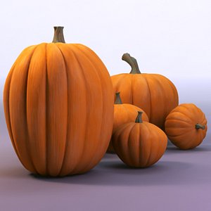 3d group pumpkins