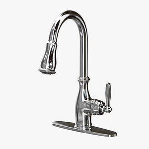 Moen Chrome Classic Style Kitchen Faucet with Deck Plate