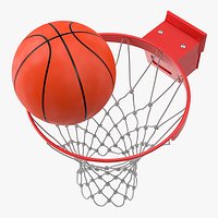 Animated Basketball Bounces Off the Ring
