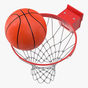 Animated Basketball Bounces Off the Ring