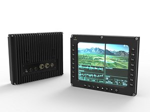 3D Military Rugged Display model