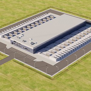 3D Data Center Building