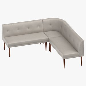 century modern corner sofa 3D model
