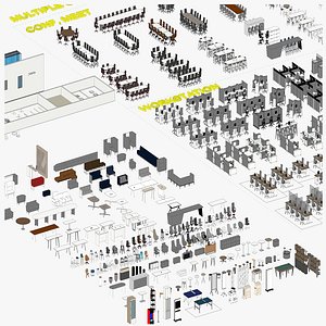 REVIT Modern Revit Office Furniture Pack