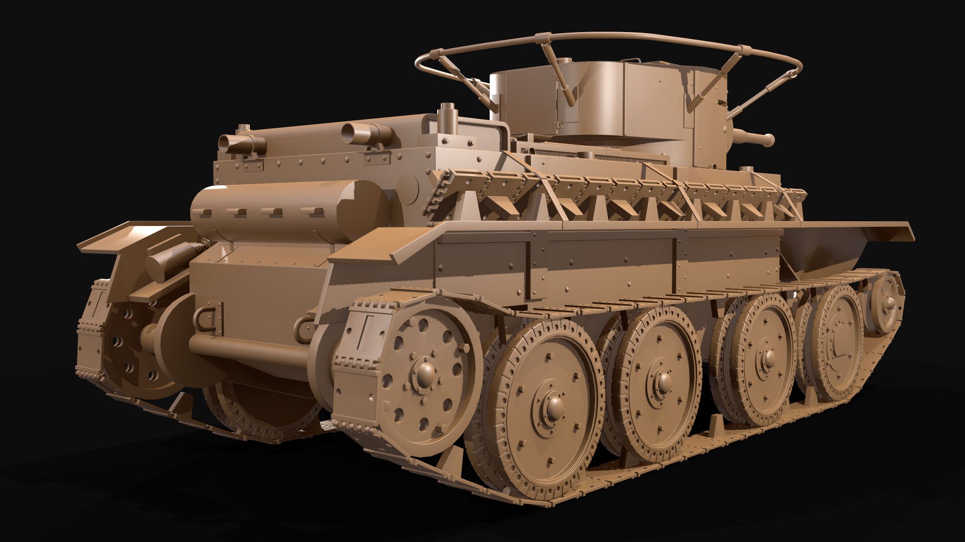 3D Russian BT-5 Cavalry Tank-Clay Version Model - TurboSquid 2077310