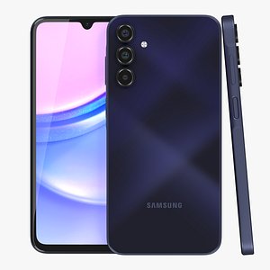 3D model Samsung Galaxy A15 Blue Black
