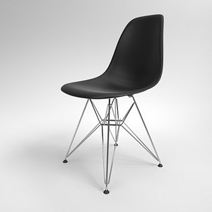 interior vitra eames plastic chair 3D model