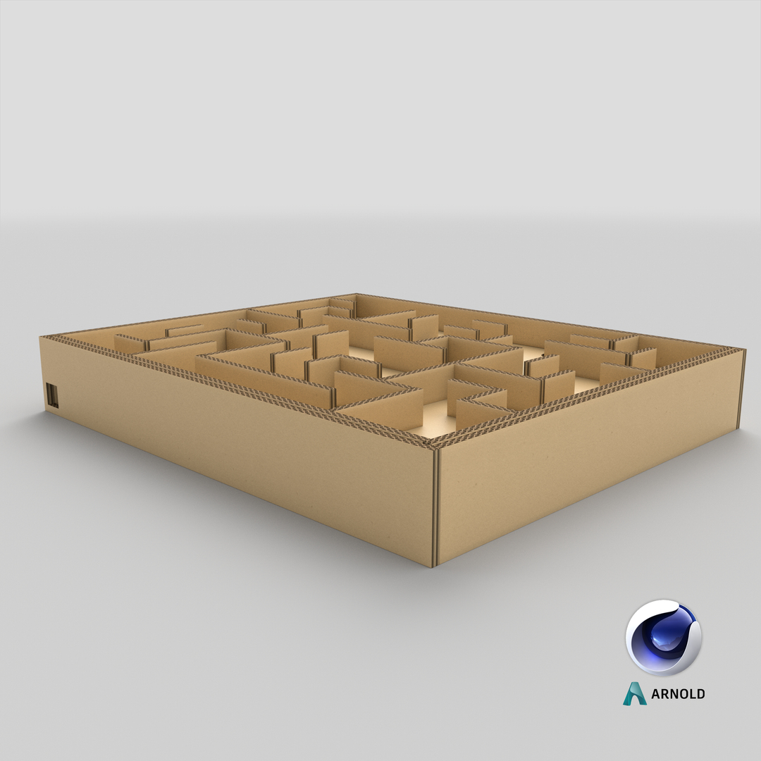 Board Game Marble Labyrinth from Cardboard 3D model TurboSquid 1782440