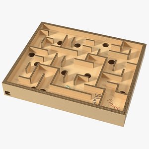 Board Game Marble Labyrinth from Cardboard