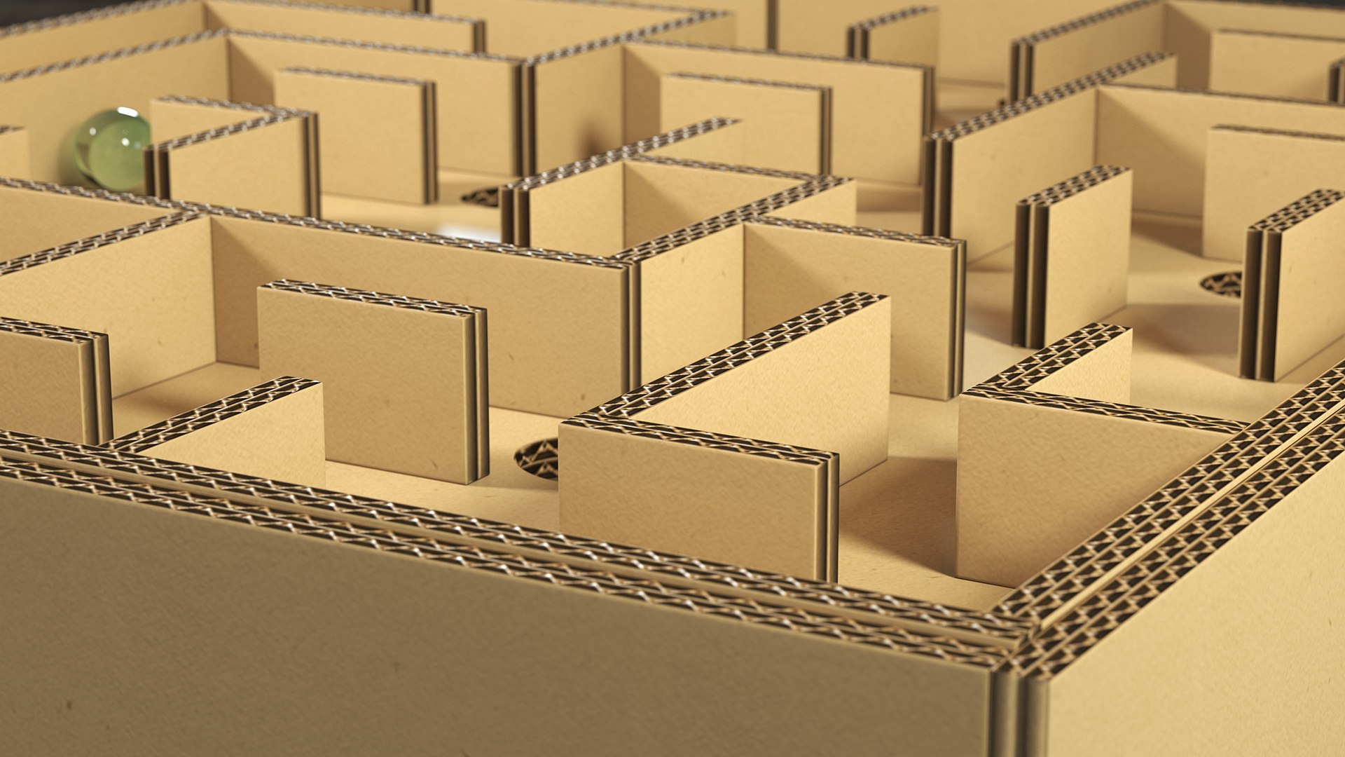 Board Game Marble Labyrinth from Cardboard 3D model TurboSquid 1782440