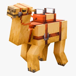 Minecraft Camel Rigged 3D Model Game Ready 4K PBR 3D model