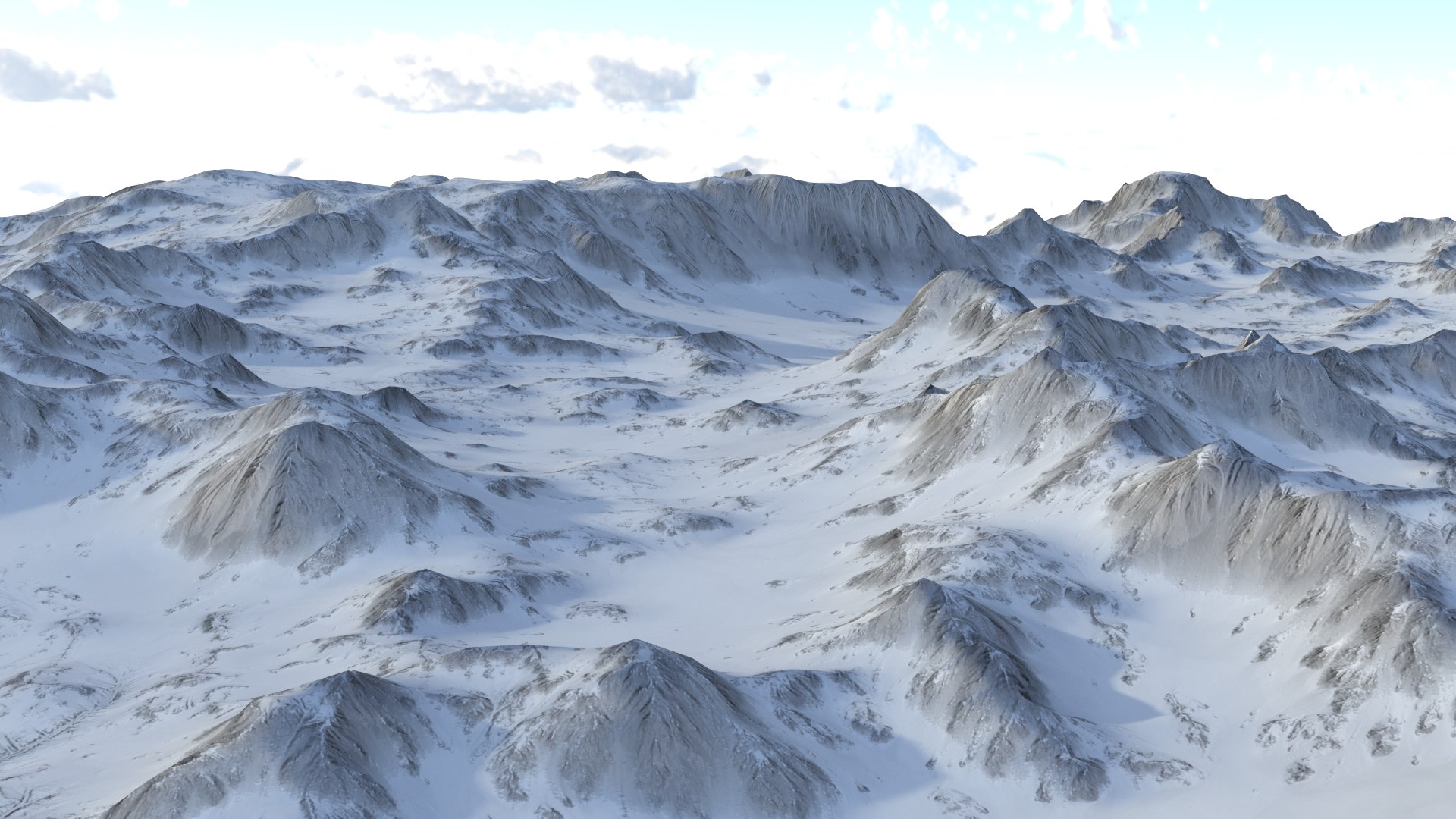 3D Snow Lanscape 02 - TurboSquid 1938912